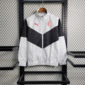 Jaqueta Corta Vento Milan 23/24 - Branco e Preto - FUT REAL