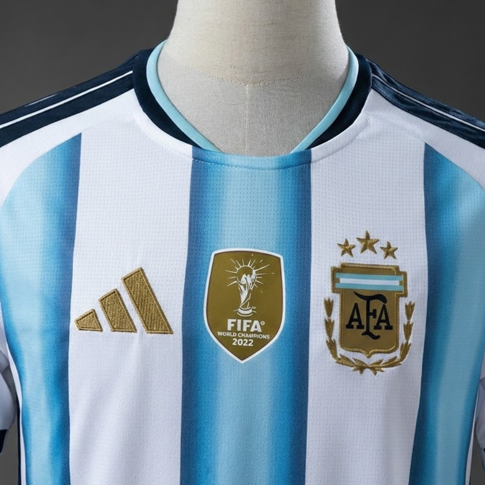 CAMISA DA SELEÇÃO DA ARGENTINA 2026 AZUL E BRANCO