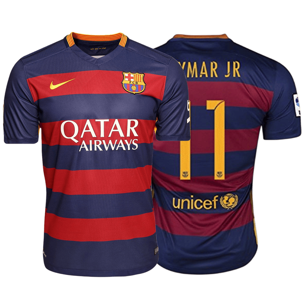 Camisa Barcelona I 15/16 - Versão Retrô | Neymar Jr