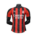 CAMISA VERSÃO PLAYER DO MILAN 25/26 VERMELHO E PRETO