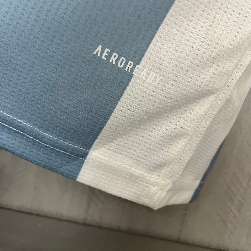 CAMISA DA SELEÇÃO DA ARGENTINA 24/25 AZUL E BRANCO EDIÇÃO ESPECIAL ANIVERSARIO 50 ANOS